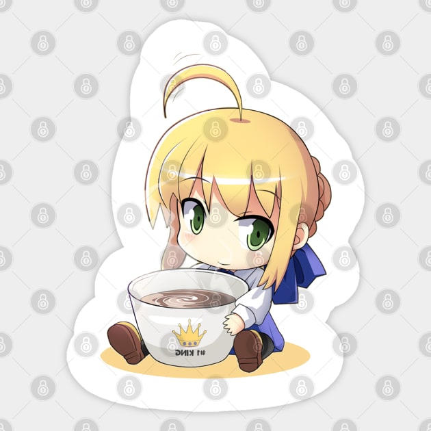 Saber coffe Sticker by xEmiya